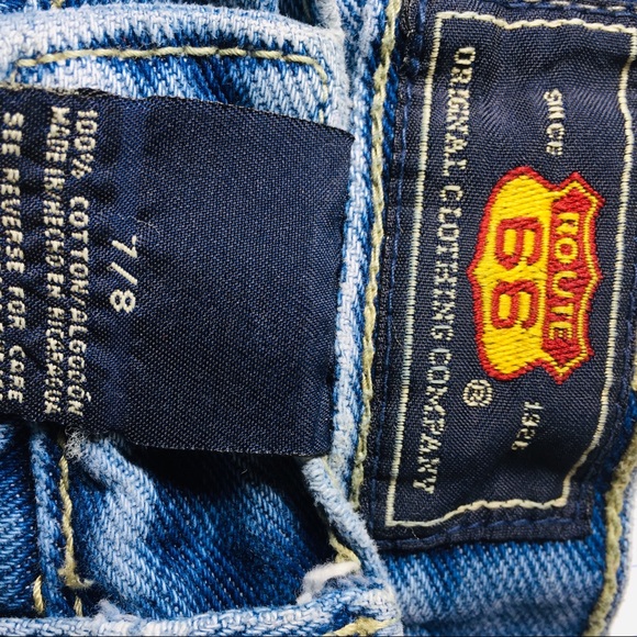 Button Fly Blue Jean Cut Offs - Picture 6 of 7